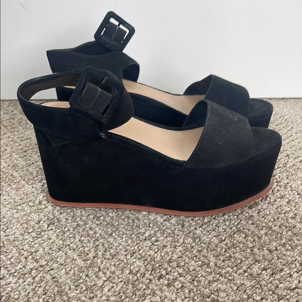 Loeffler Randall Platform Velvet Sandals